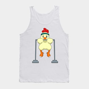 Chicken at Fitness Pull-ups Tank Top